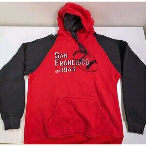 Rzuo San Francisco 49ers Hoodie Red Pullover Size XL